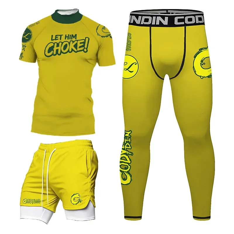 Men's Gym Clothing Tracksuit MMA BJJ Muay Thai Rashguard Boxing Basketball Jerseys Fitness Training Workout Running Sportswear