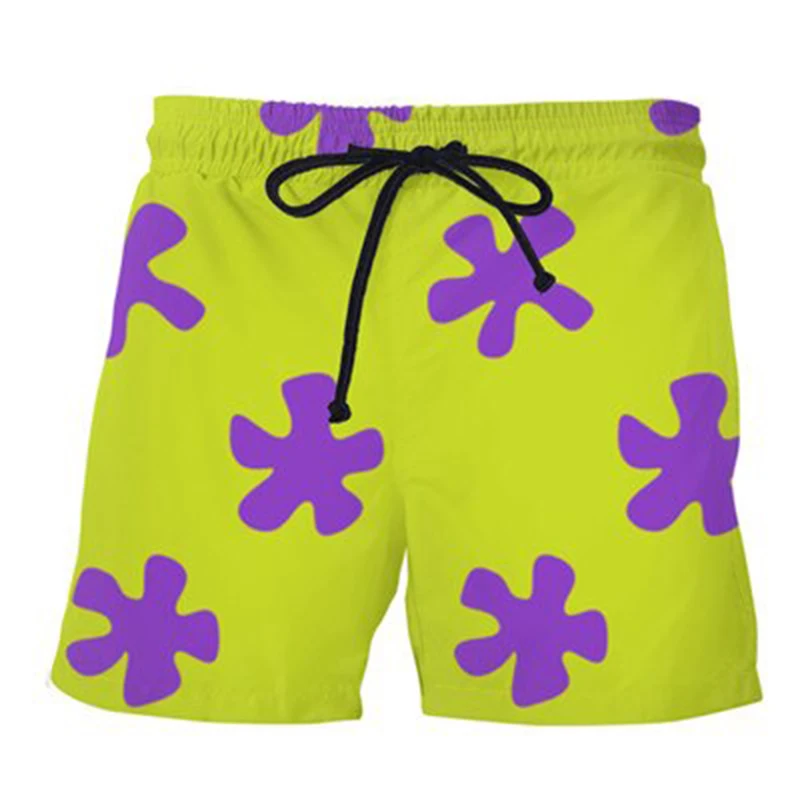 2023 Summer Men's Swimwear Shorts Print Beachwear Sexy Swim Trunk Men Swimsuit Surf Board Short Drawstring Trunk Quick Dry Short