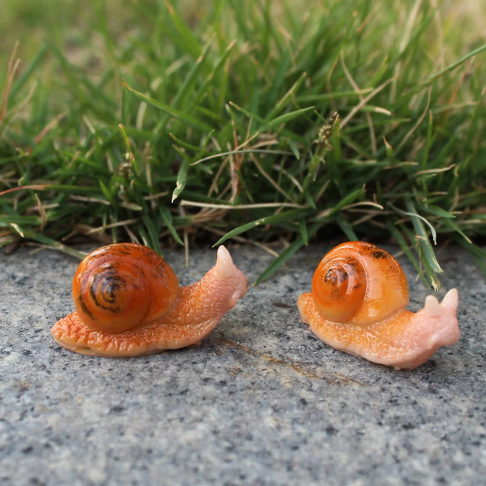 

25 Pcs Micro Landscape Gardening Ornaments Snail Sculpture Model Resin Models Scene Decors