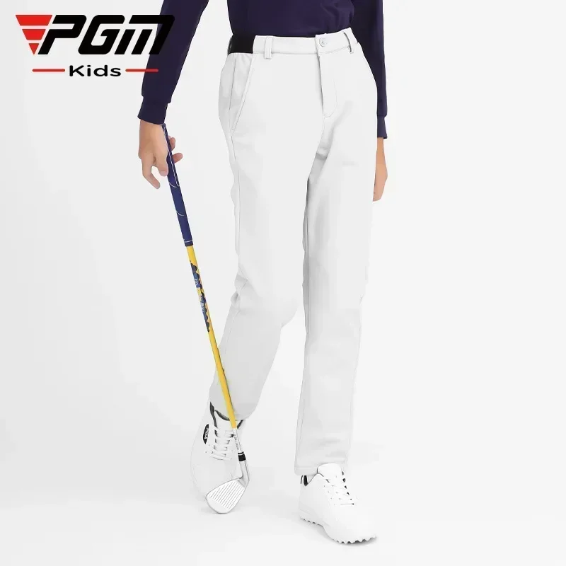 PGM Golf Pants Boys' Pants Autumn and Winter Children's Wear Plush Thickened Sports Ball Pants Youth