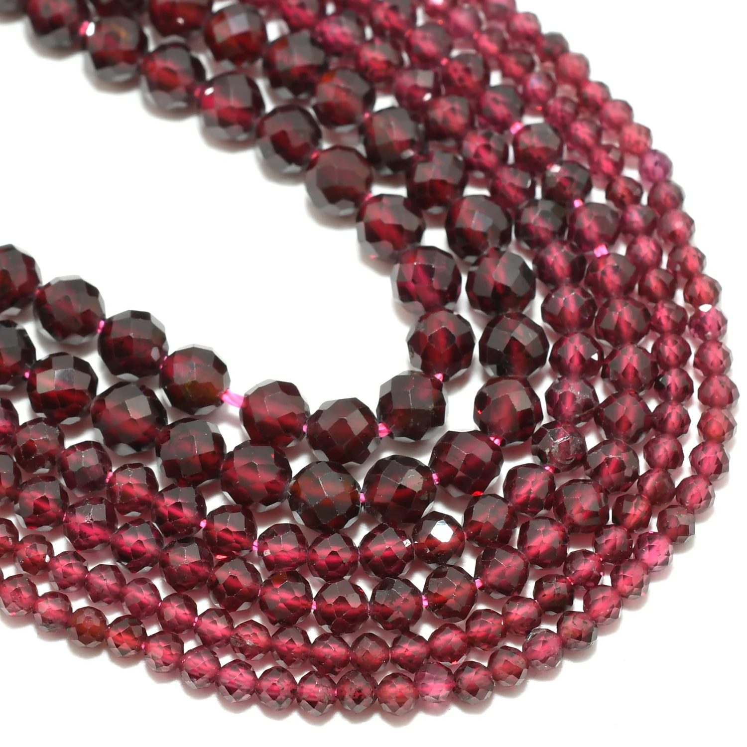 Natural Pyrope Garnet Faceted Round Beads 2mm/3mm/4mm