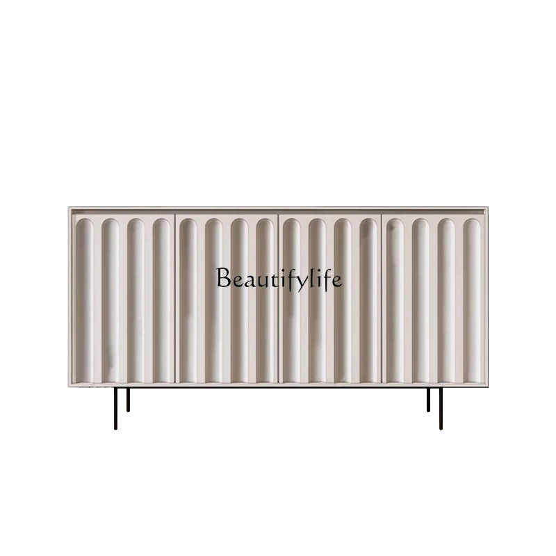 

*Italian Nordic quiet wind porch cabinet French arched door dining side porch locker
