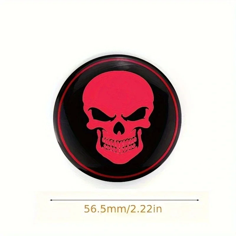 4Pcs 56mm Skeleton Skull logo Car Wheel Center Hub Caps Stickers For Honda Odyssey KIA Toyota Subaru Volkswagen BMW ford audi