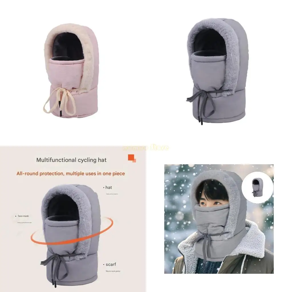 

31BF Зимний головной убор-трансформер с покрытием шеи с термофлисовой подкладкой Легкий компактный дизайн для любителей отдыха