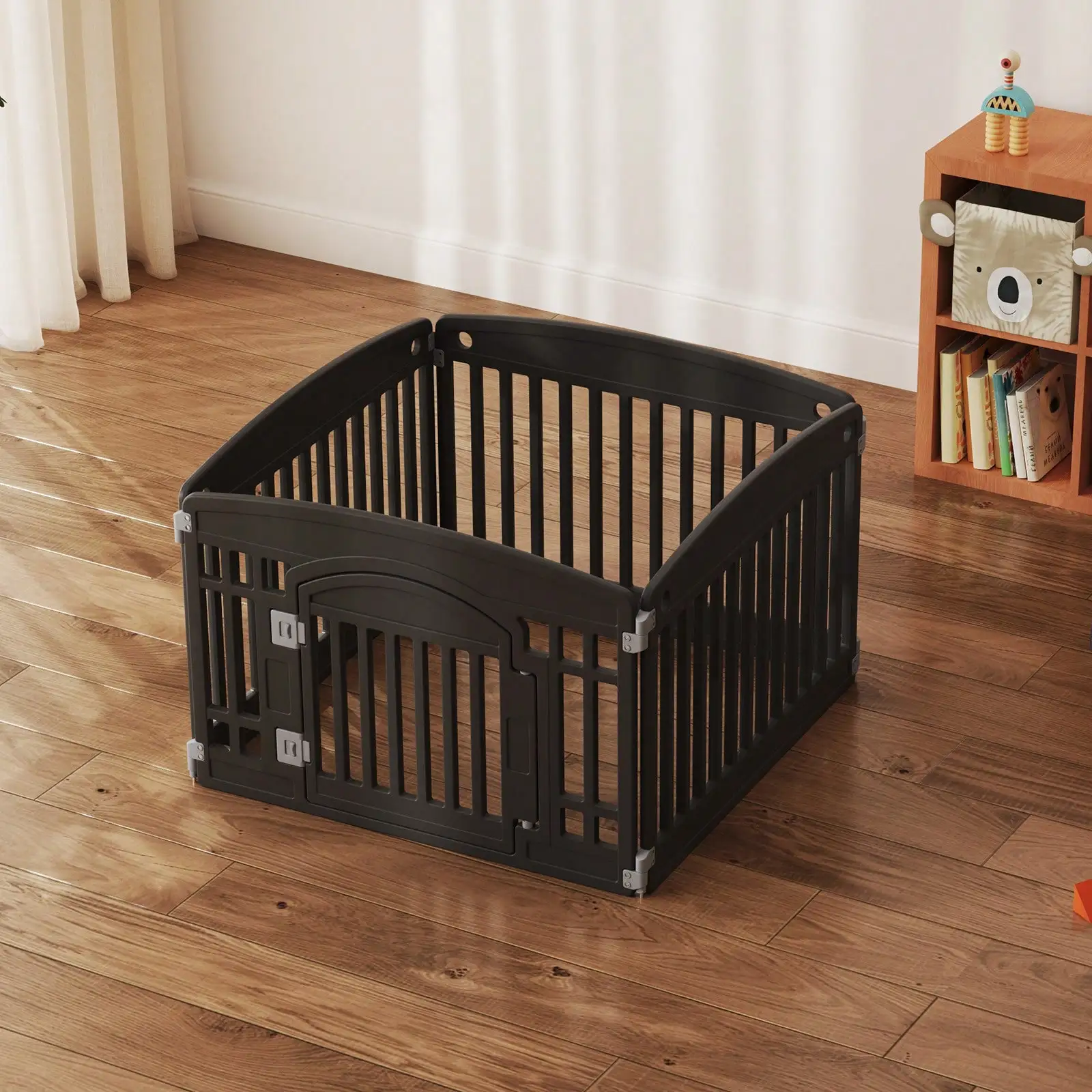 

Dog Playpen 4/6-Panel 24" Expandable & Durable Pet Fence For Small To Medium Dogs - Indoor & Outdoor Portabl