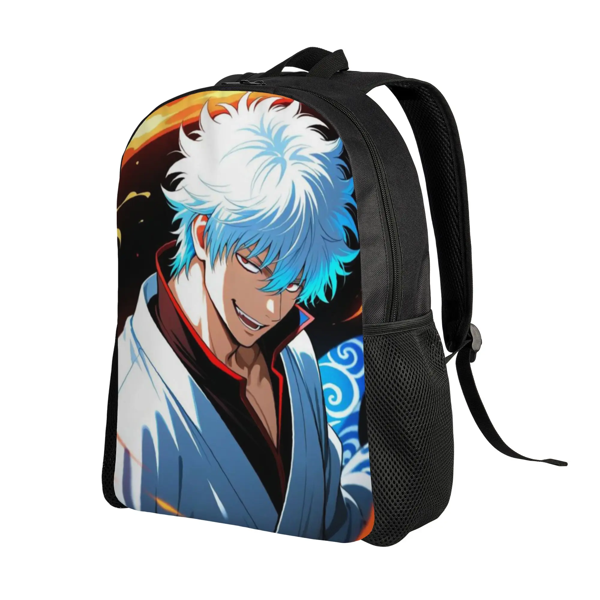 Back to school season Light Silver Soul Daypack Gintama Teenager Backpack