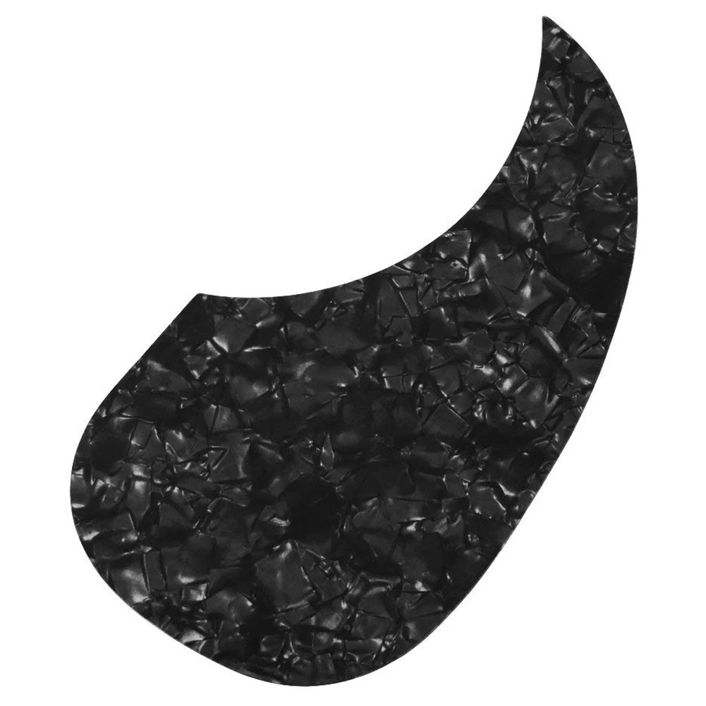 لوحة Pickguard ذاتية اللصق للجيتار الصوتي ، اختيار الحرس ، شكل خاص ، الجزء الغيتار الكلاسيكي ، اللؤلؤ الأسود ، 1 قطعة