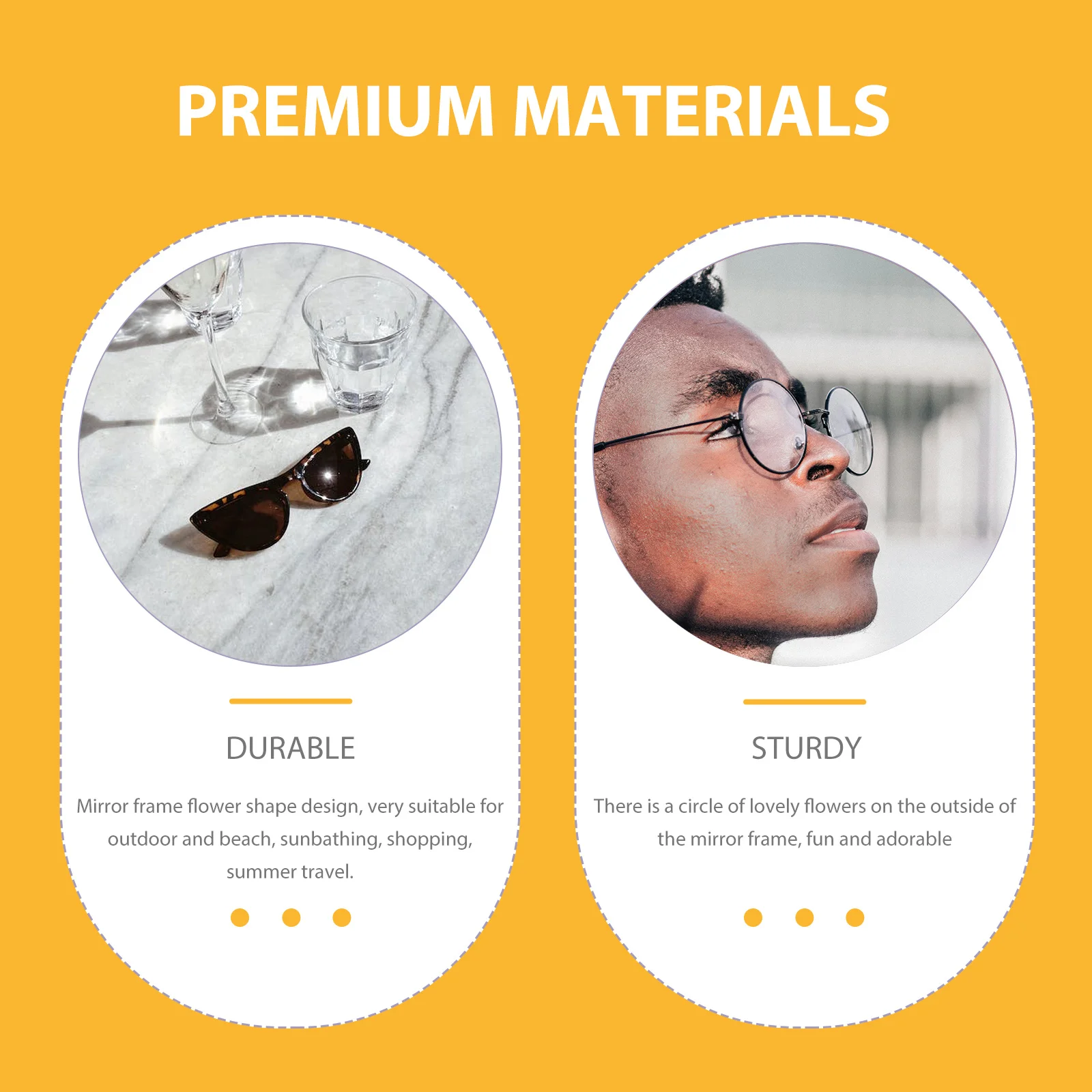 

1 Pair Retro Sunglasses For Flower Design Decorative Sun Glasses Lightweight Fun Party Beach Travel Accessory