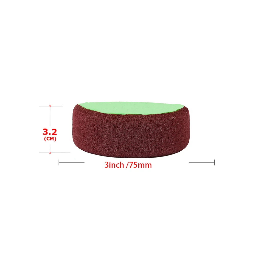 3PCS 3/5.5/6.5 Inch Spons Buffing Pads Schuim Polijsten Pads Kit Schuurschijf Voor Auto Waxen schurende Polijstmachine Boor Adapter Acce