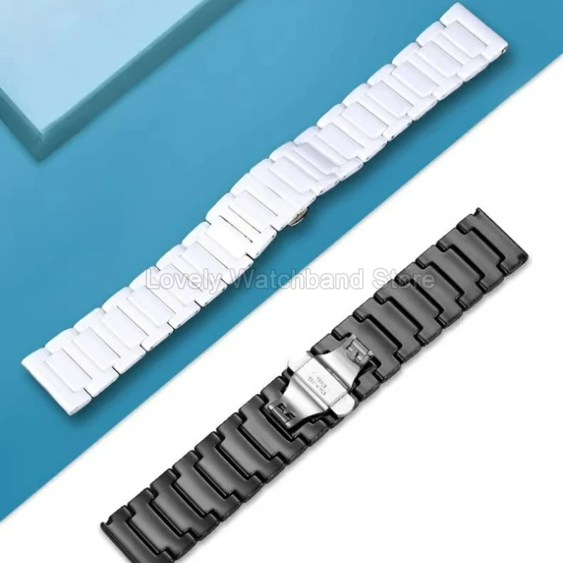 مقاوم للماء مقاوم للعرق مقاوم للاهتراء متين ممتاز لؤلؤة السيراميك حزام الساعات 22 مللي متر 20 مللي متر لونجين تيسو رولكس أرماني أوميغا