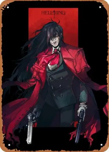 Hellsing figure poster metal tin sign Hellsing Wall Art Decor Tin Sign