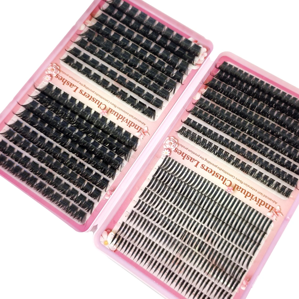32 Filas de Racimos de Gran Capacidad para Extensión Profesional, Pestañas Naturales DIY 2