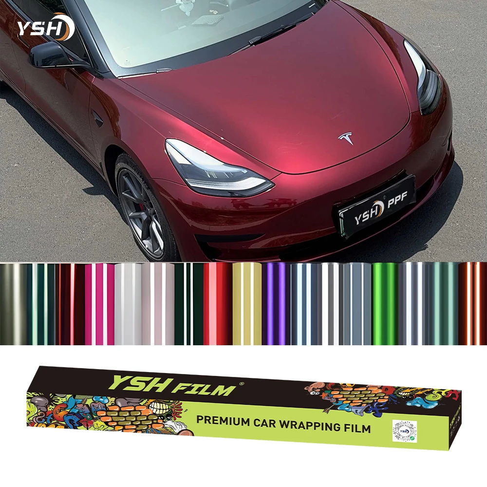Новый ПЭТ супер глянцевый металлик Soul Red самоклеящаяся виниловая наклейка упаковочная бумага автомобильная пленка винил для автомобиля Vinil Automotriz