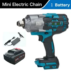 コードレス電気インパクトレンチ,充電式電動工具,makita 18v,1バッテリー,2100n.m,3 