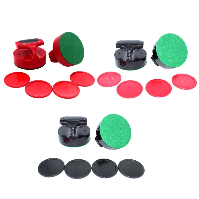 Air Hockey Pusher and Pucks Table Hockey Pusher Set Goal Handle Pusher X5QF