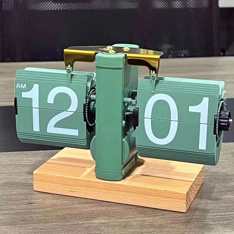 Vintage Digital Clock Luxury Flip Clock Design Desk Clocks Mechanical Table Clocks for Desk Table Decorations and Accessories view 5