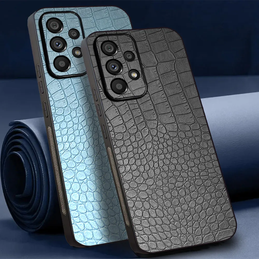 Classical Leather Case For Samsung Galaxy A73 Silicone Protection Phone Back Cover