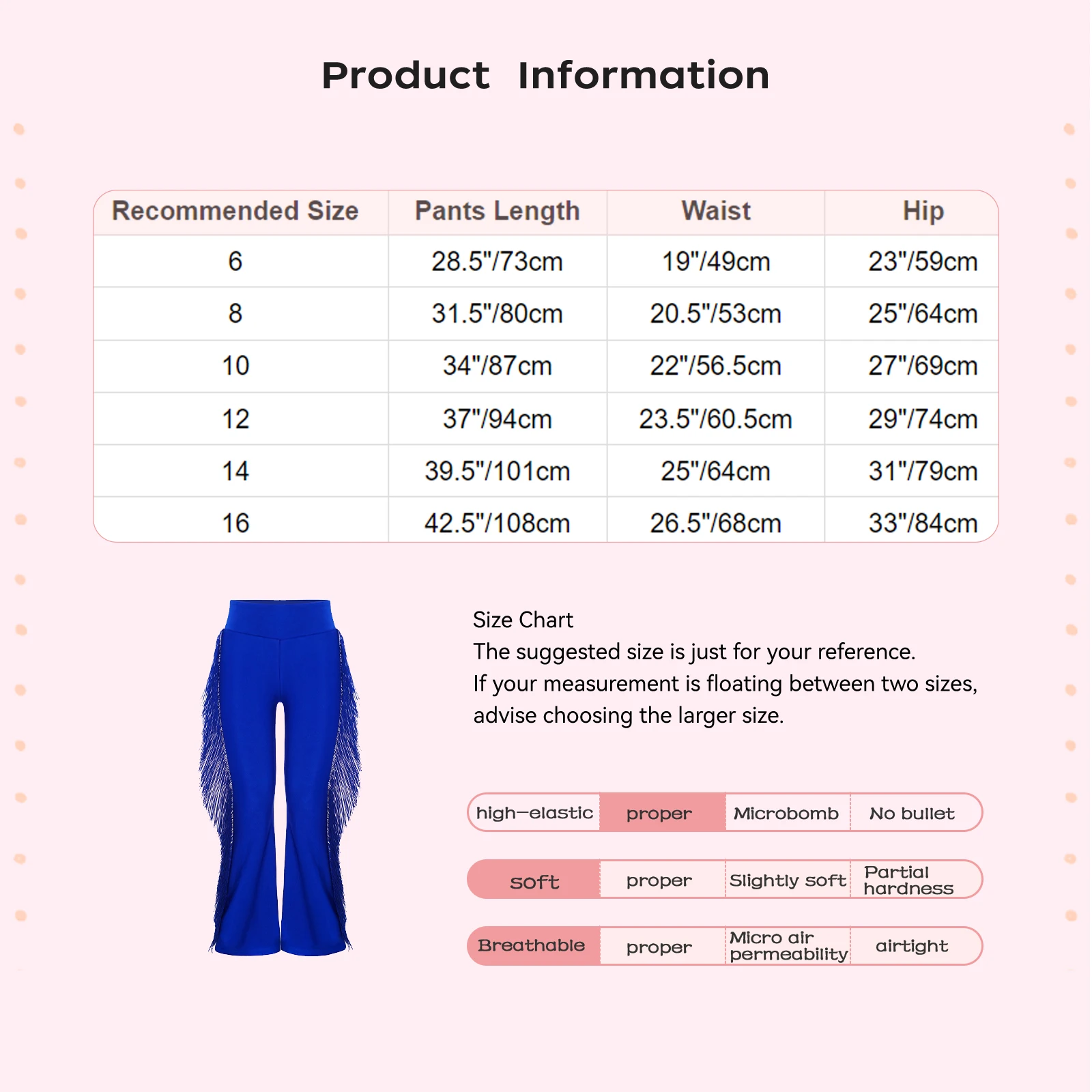 어린이 소년 라틴 댄스 바지와 Tassels 벨 바닥 바지 탄성 허리 차차 룸바 댄스 공연 의상