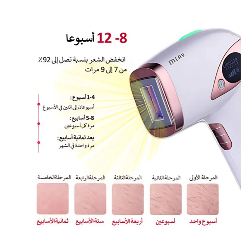 جهاز إزالة الشعر بالليزر T4 بضغط الثلج من ميلسيا زهري