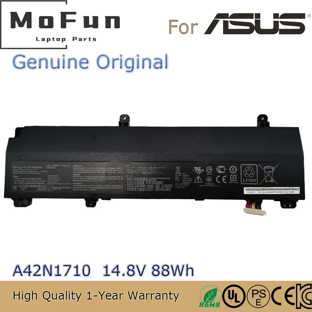 

Brand New Original A42N1710 14.8V 88Wh Laptop Battery for Asus ROG Strix GL702VI GL702VI-1A A42LM5H