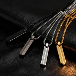 Mens Vertical Pendant Necklaces,Embossing Radiation Sunburst Stainless Steel Long Bar Collars,Male Jewelry Gifts for Him BBF