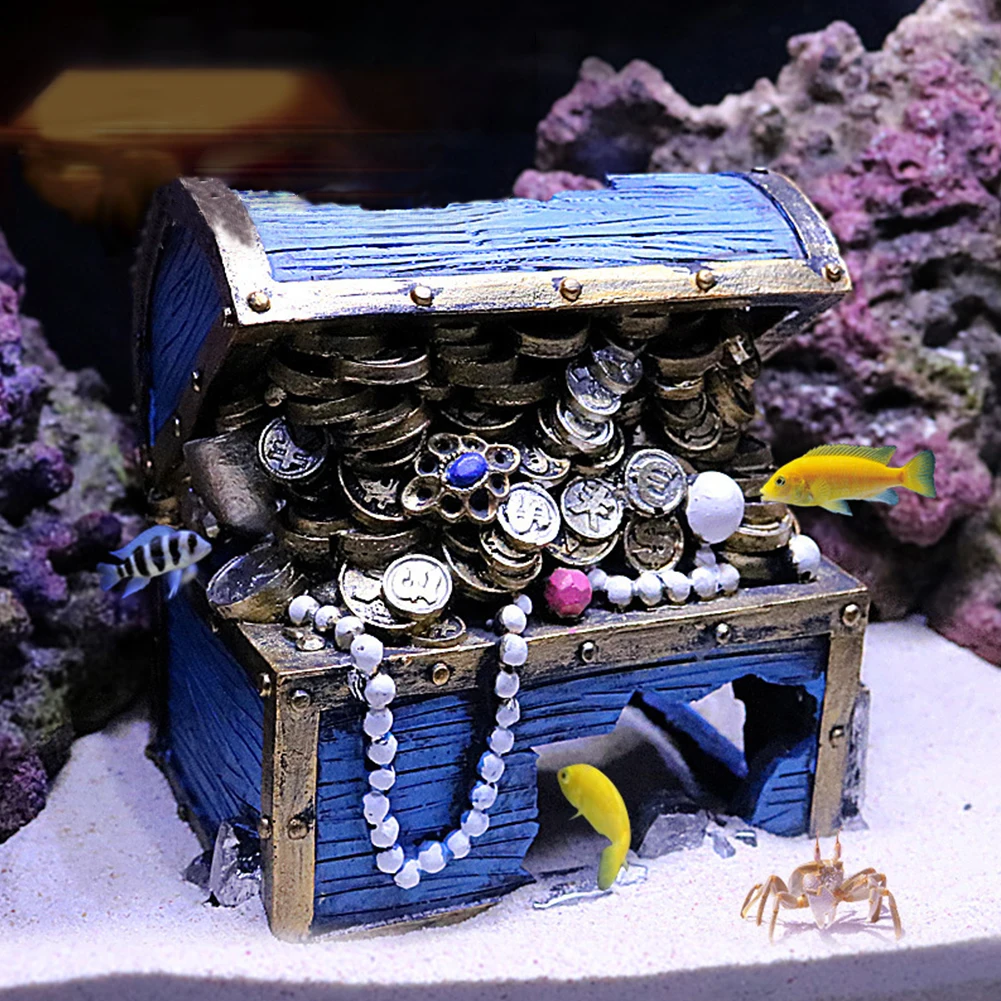 

Treasure Chest Landscape Ornament Fish Tank Supplies Accessories For All Kinds Of Fish Tanks