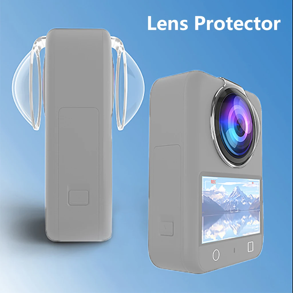 

for Osmo 360 Action Camera Frame Cage Cover / Silicone Lens Protector Glass Lens Cover Sticker For DJI Osmo360 Camera Accessory