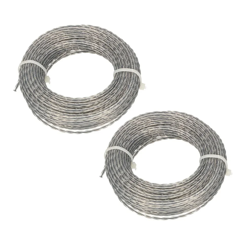 Core Reinforced Grass Trimmer Line 2 Rolls 10m (20m) 2 0 4 0 mm Replacement Spools for Electric Handheld Lawn Mowers