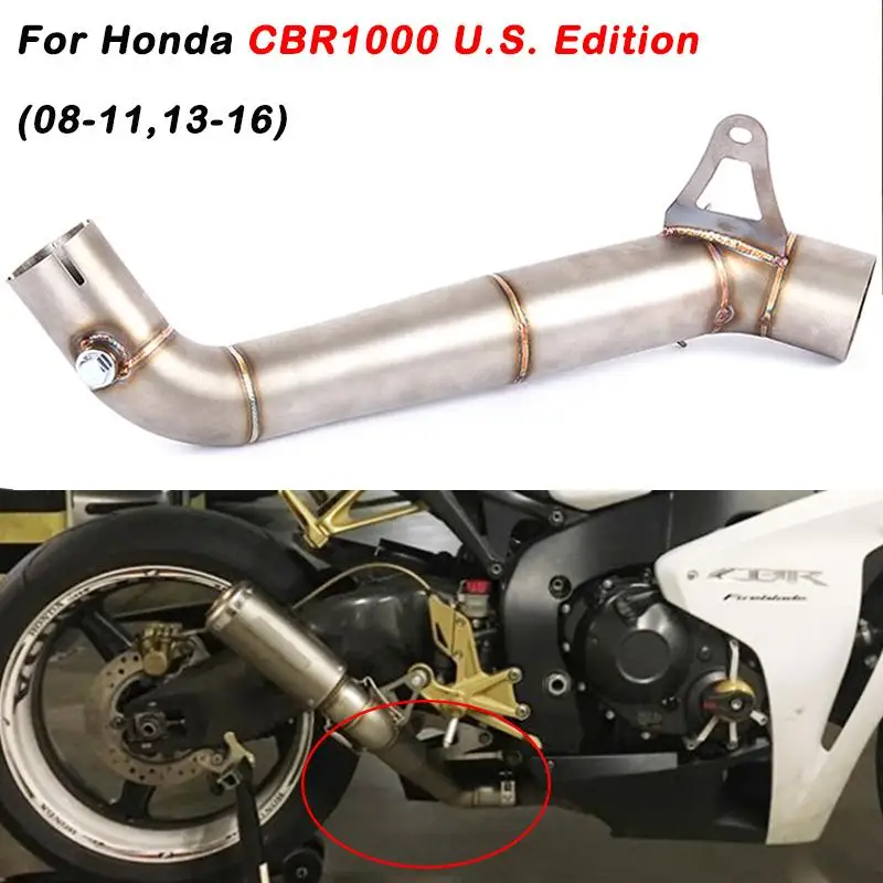 

60 мм выхлопная средняя Соединительная труба для Honda CBR1000 U.S. Edition 08-11 13-16 мотоциклетный глушитель Соединительная труба скольжения на стали