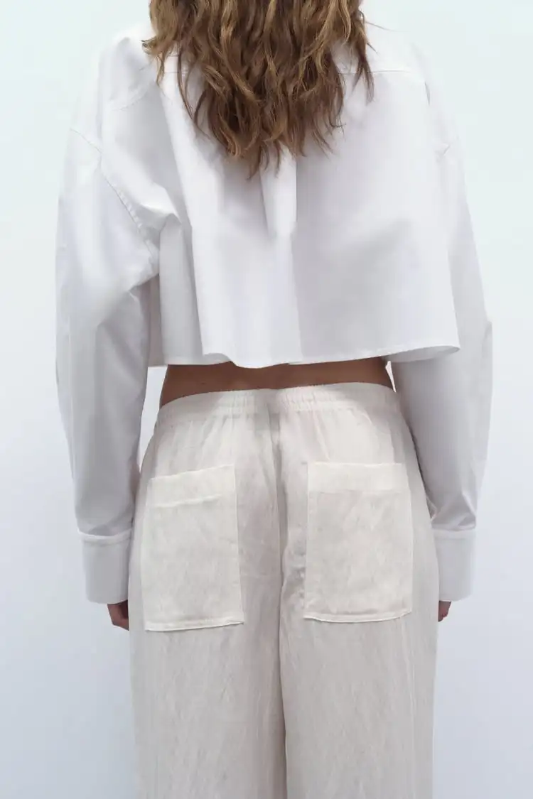 

Faionable White ort Coat Fabric Spring New Design Versatile White ort irt Commute Sle Long Sve Collar Polye...
