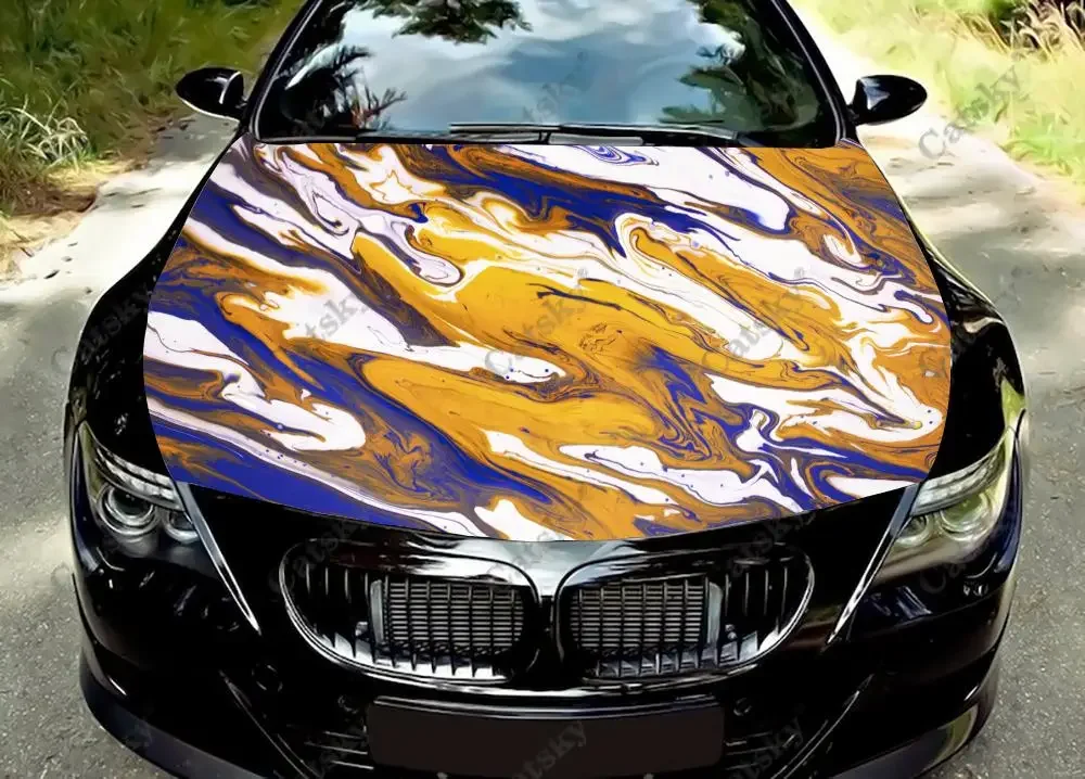 

Colorful Abstract Painting Car Hood Vinyl Stickers Wrap Vinyl Film Engine Cover Decals Sticker on Car Auto Accessories