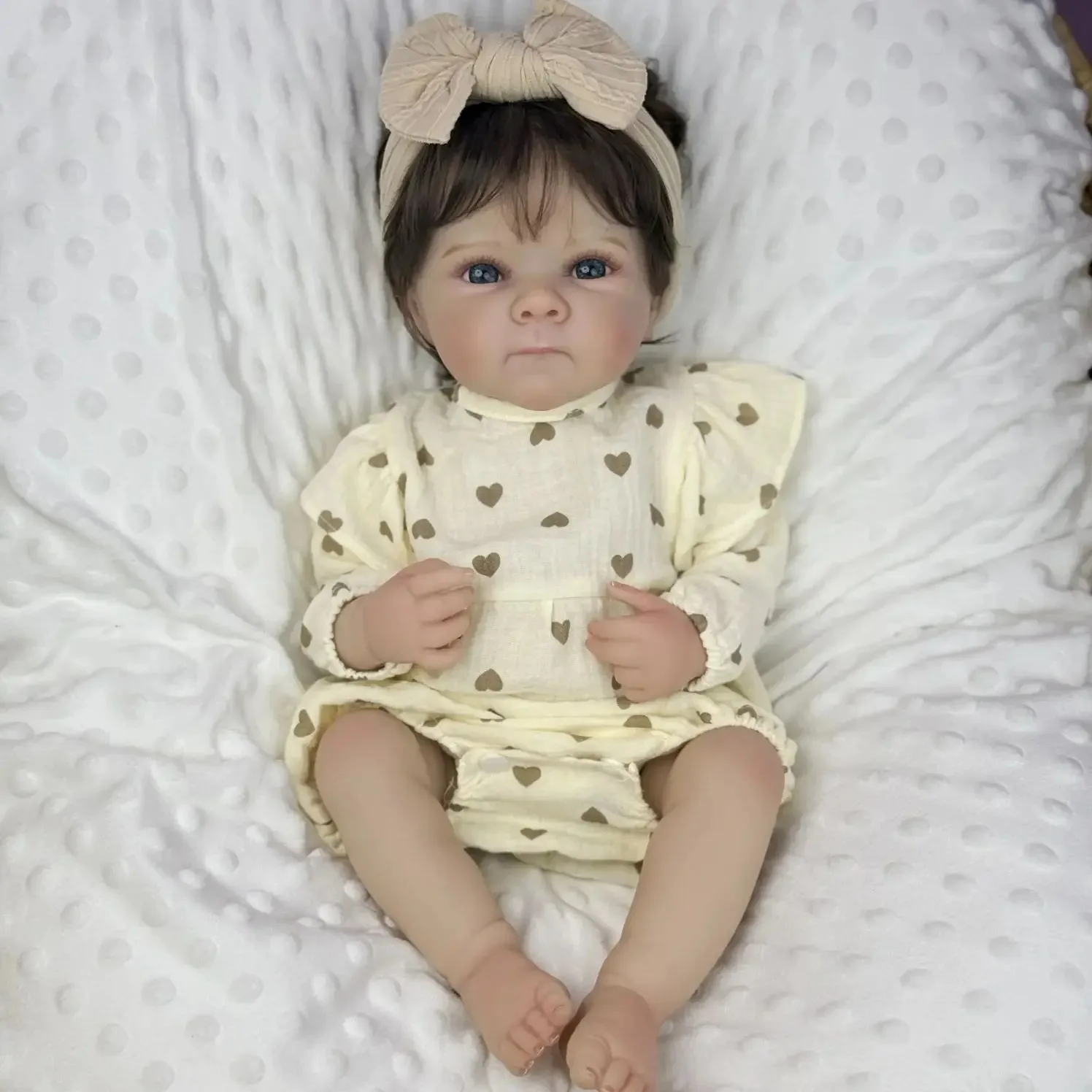 

Lifelike Reborn Baby Doll Handmade Toddler Full Body Silicone Vinyl Body Bebe Newborn Finished Painted Doll Gift menina Princess
