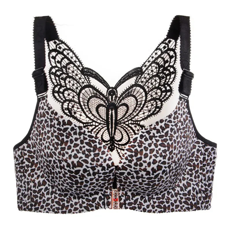 Xianqifen Leopard Sexy Lingerie Bra Brassiere Push up Plus Size Brassiere 2022 New Seamless Bras for Women Intimates Bralette
