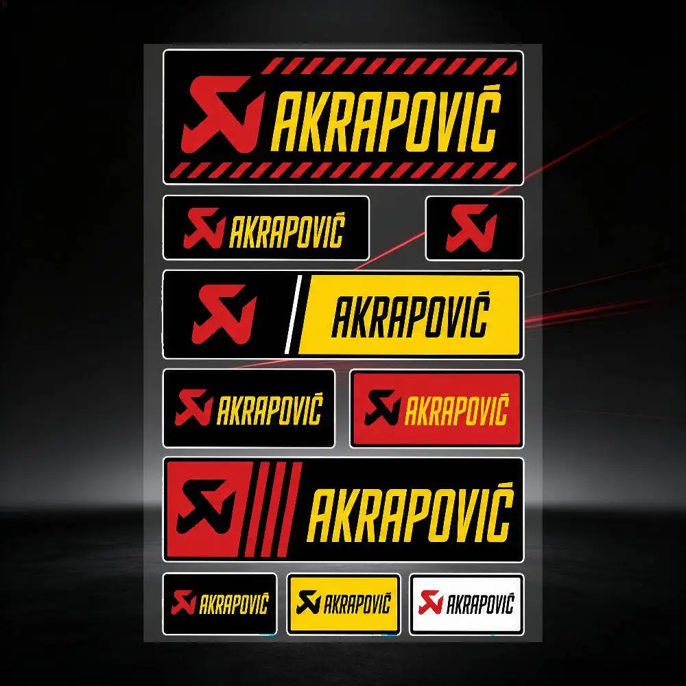 for Akrapovic High Visibility Reflective Waterproof Decal Scratch Hide Sticker Fit Car Motorcycle Helmet Refrigerator