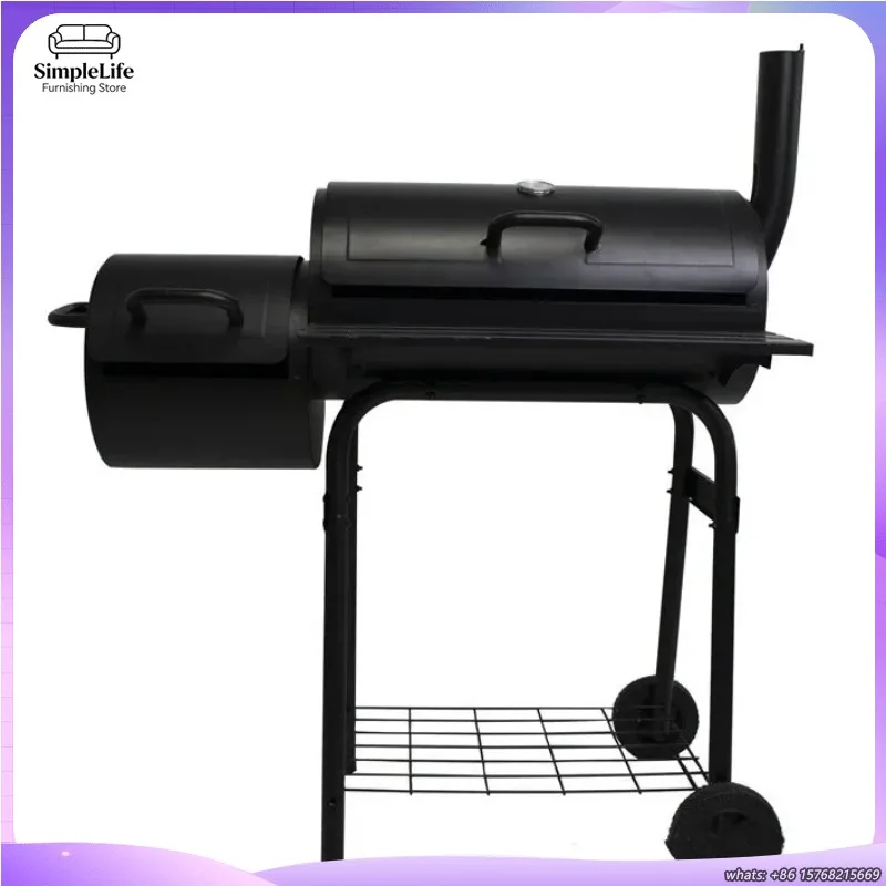 

Новый портативный угольный гриль-барбекю 2024 года для улицы, американского типа, для копчения и запекания рыбы, с решеткой для гриля на заднем дворе