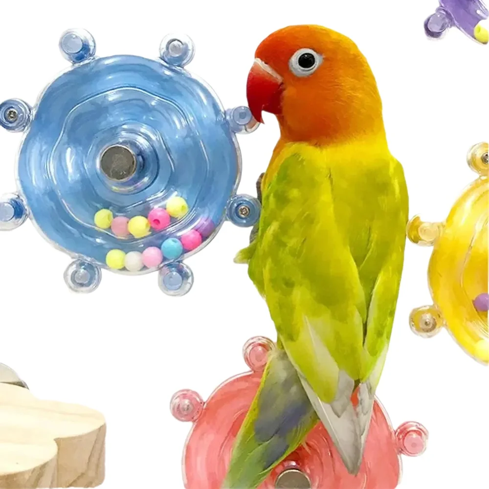 Jouet interactif pour perroquets, Cage à oiseaux, distributeur de friandises rotatif, pour la Stimulation et le divertissement mentale