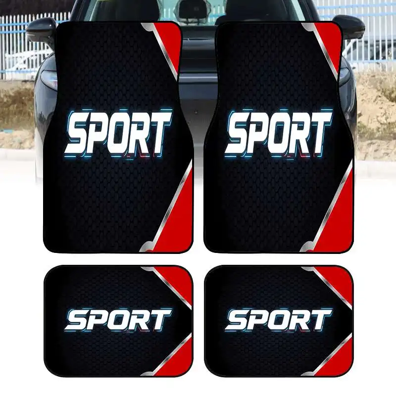 2pcs/4pcs SPROT Cool Car Floor Mats, Suitable For Sedans, Trucks, And SUVs, Are An Ideal Gift Choice. These Durable Floor Mats A