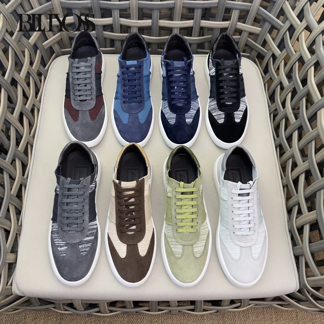 BLLIYOSS 2026 New Wool Mixed material running Men shoes Italy Inner Sewing label Comfort high Quality Outdoors Men European