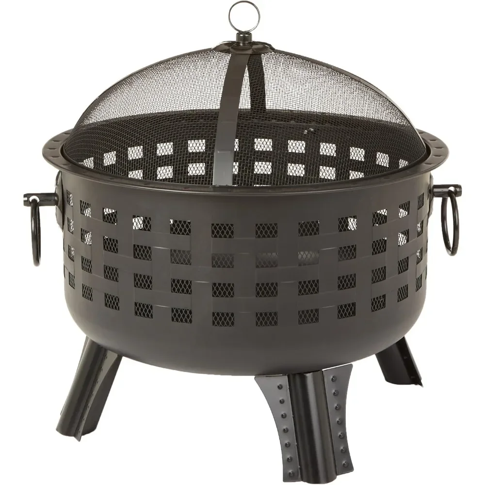 24 Inch Steel Round Lattice Fire Pit