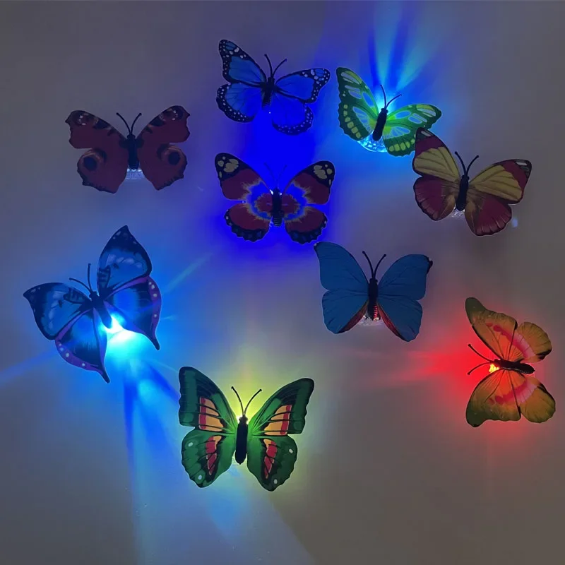 Horquillas de mariposa iluminadas para niños y adultos, suministros de fiesta brillantes