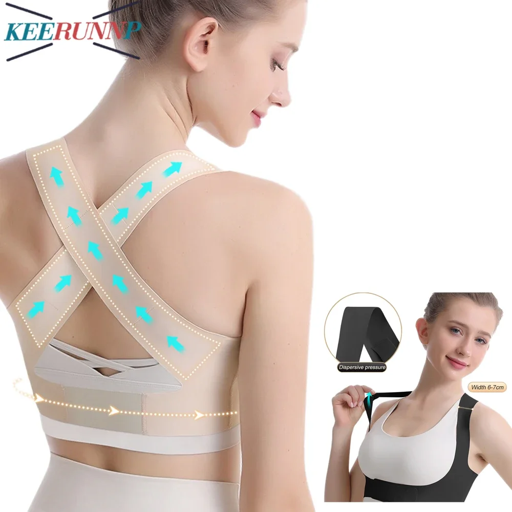 1PCS Posture Corrector for Women and Men, Adjustable Upper Back straightener and Providing Pain Relief from Neck,Shoulder Pain