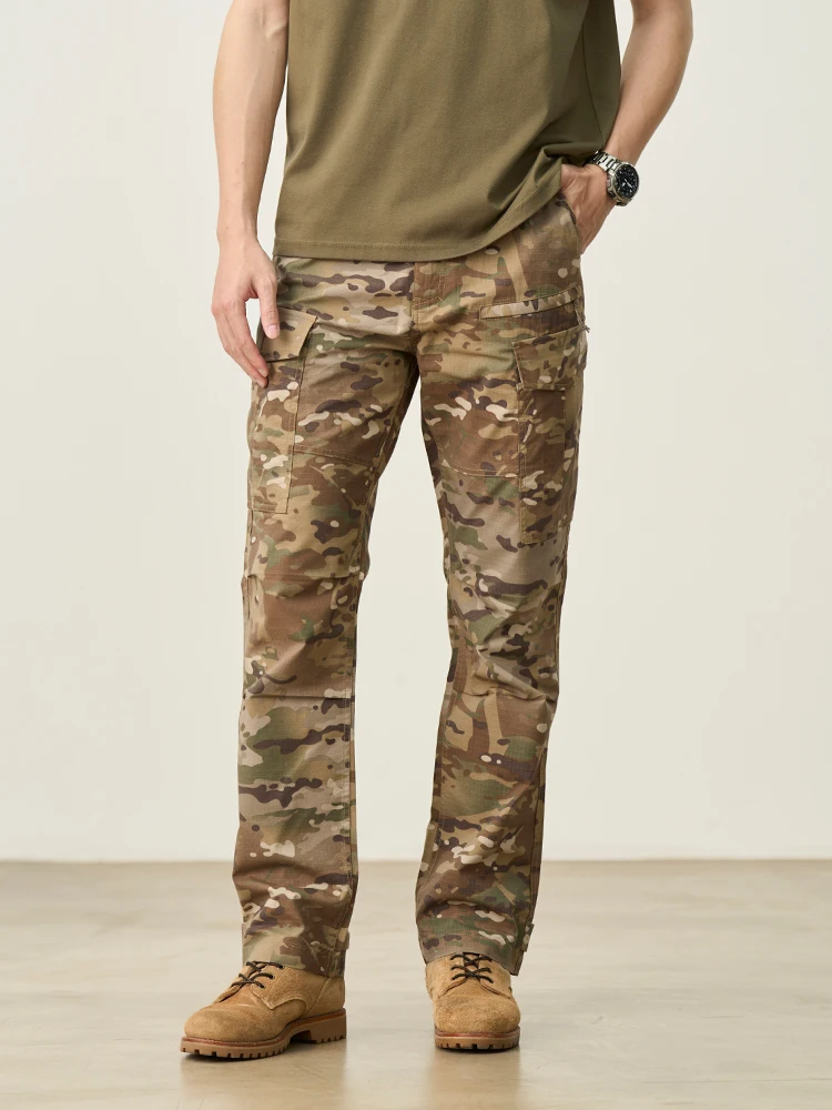 

SIMWOOD Summer New Loose Straight Outdoor Hiking Trousers Lightweight Camouflage Tactical Pants Men Cargo