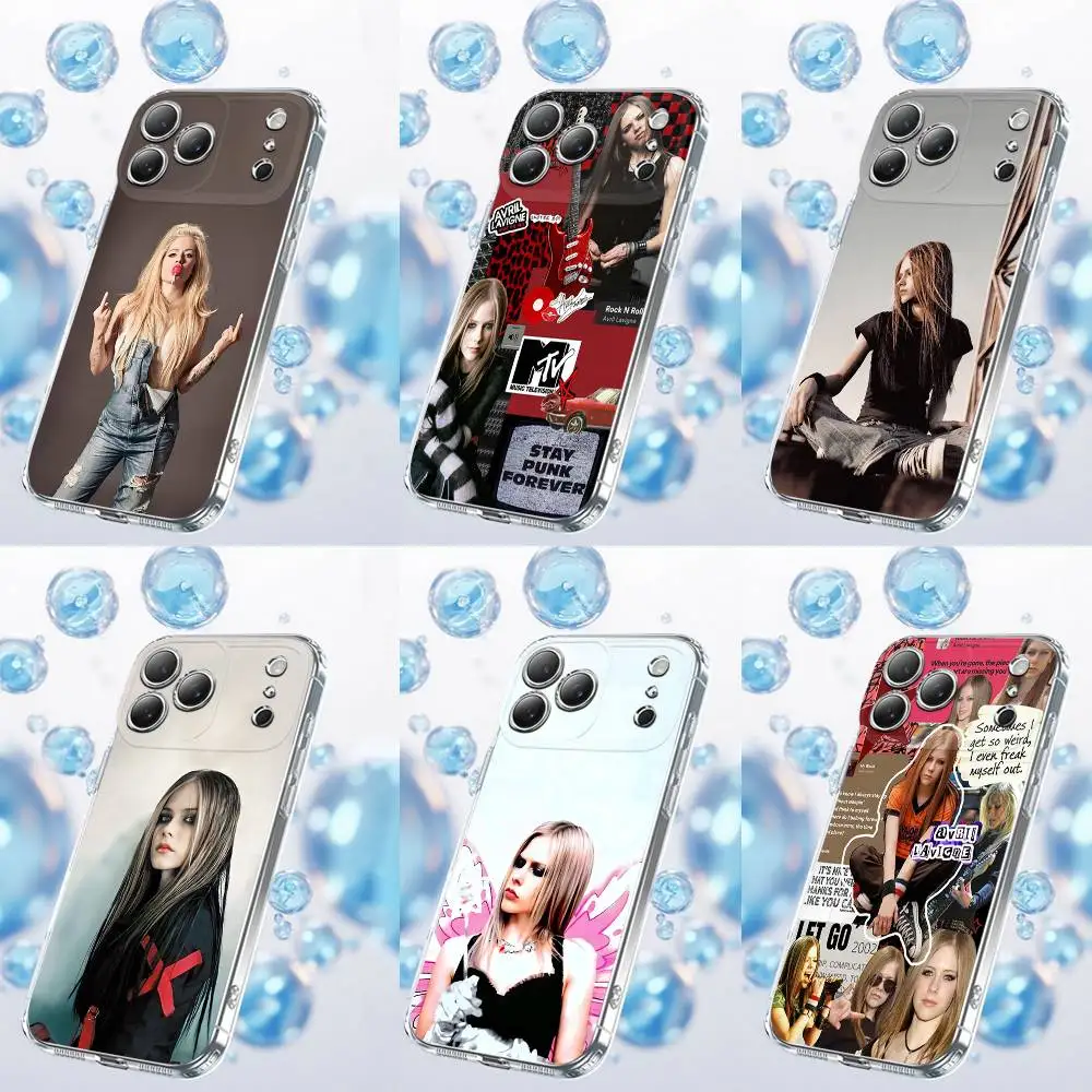 

Singer Avril L-Lavigne Phone Case For iPhone 17,16,15,14,13,12,11 Plus,Pro,Max,Plus,E,SE4,Air,Mini Transparent