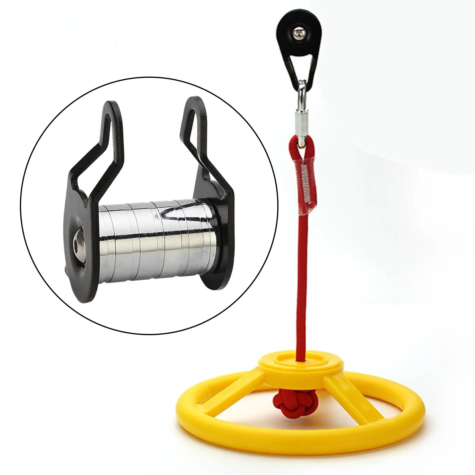 Slackline Pulley Zipline Turn Slacklines into Ziplines Zip Line Kit for Garden Children