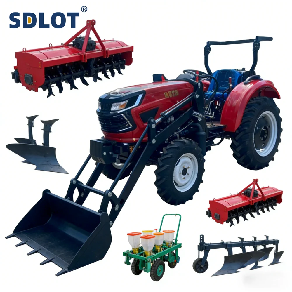 50 PS Landwirtschaftlicher Traktor mit Frontlader 4WD Diesel Euro 5 EPA CE Maschinen