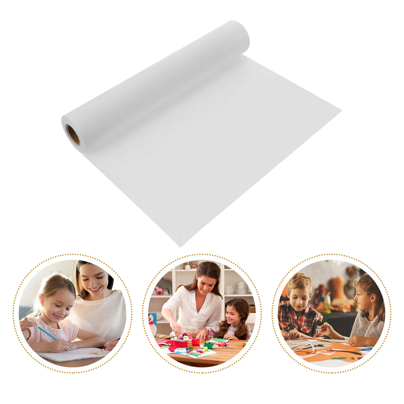 

2 Rolls White Graffiti Drawing Paper Thick Arts and Crafts Paper Roll for Sketch Painting Bulletin Board Wrapping Poster
