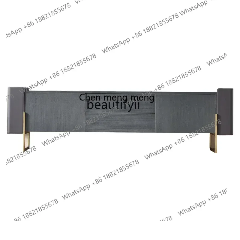 SS new style ss7486 Italian light luxury leather solid wood TV cabinet, modern storage cabinet combinationss 7486
