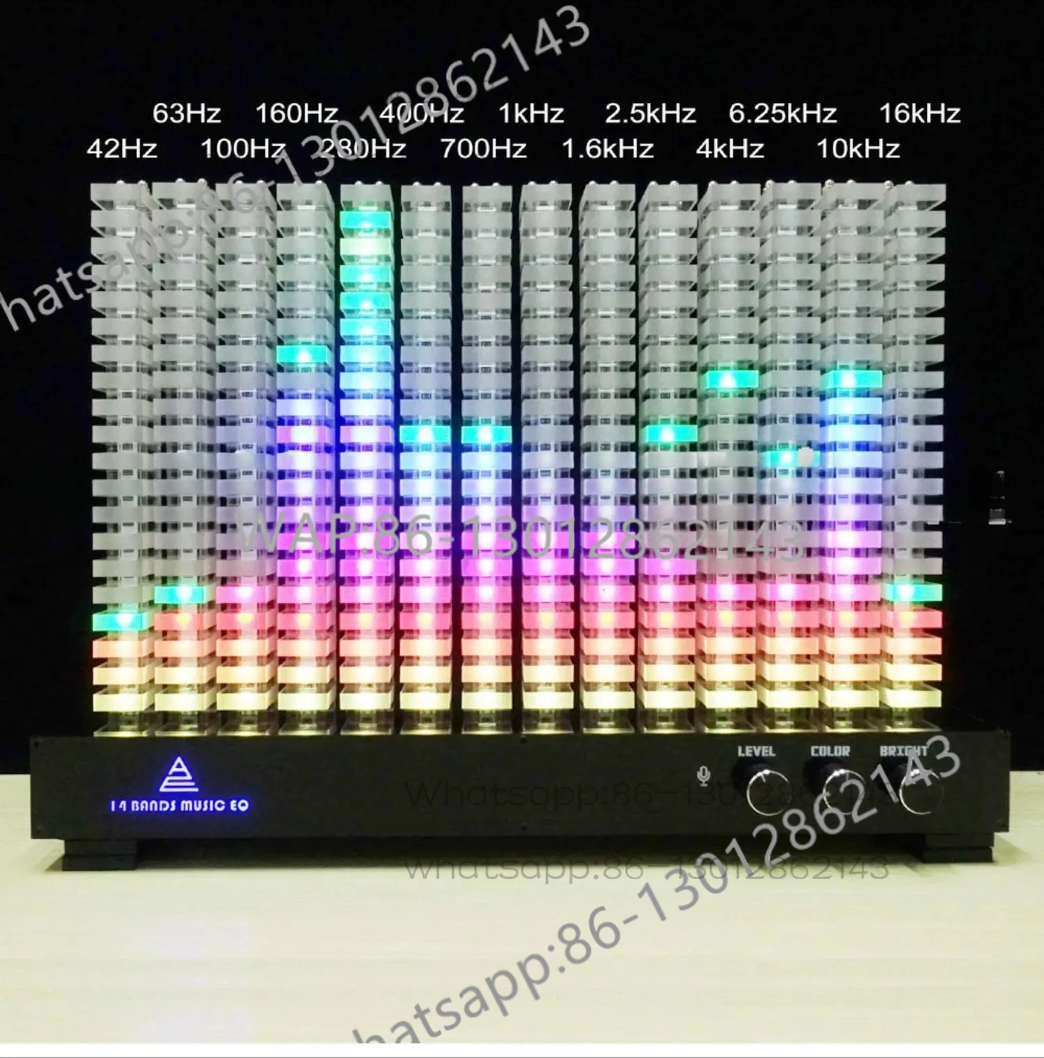 2026   NEW    Creative Finished Kit 14-Band Spectrum Analyzer Level Indicator Music Spectrum Light LED Rhythm Beam Symphony