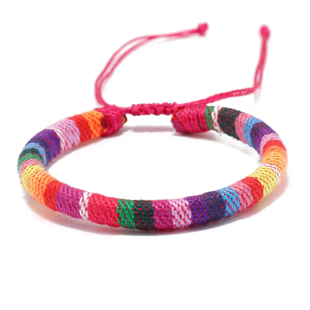 12-teiliges Set an Armbändern im Boho-Stil für Männer und Frauen, geflochten, für den Sommer, handgefertigt, als Festival-Schmuck und Accessoires. – Detail 14