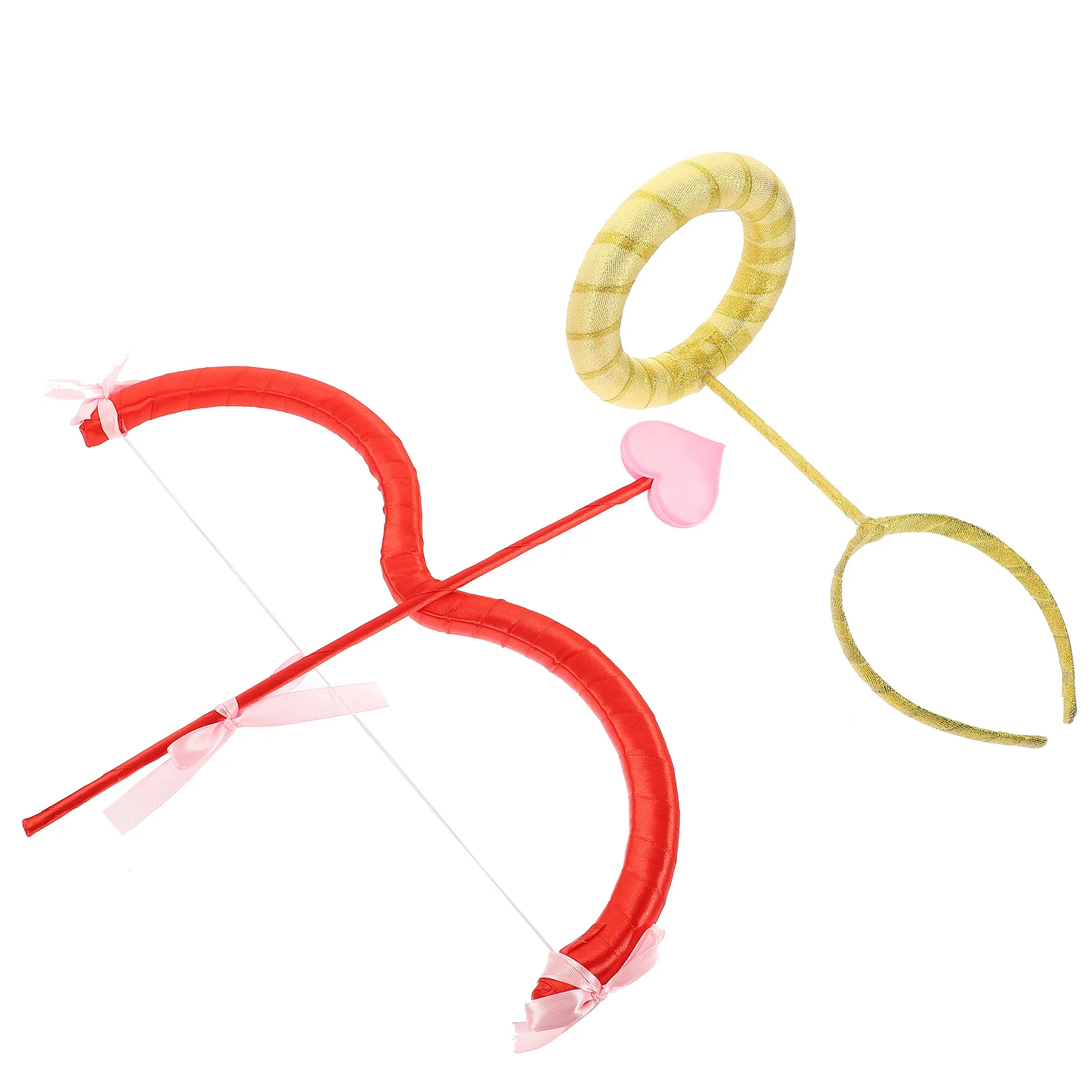 

1 комплект, повязка на голову со стрелкой и бантом Купидона, прочный многоразовый костюм, реквизит для костюма на день Святого Валентина, принадлежности для косплея, реквизит для платья Купидона